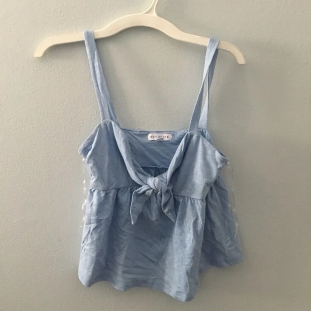 baby blue baby doll top